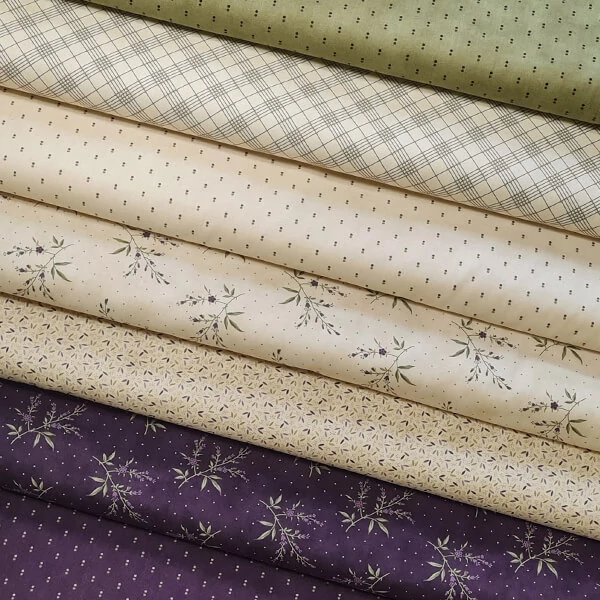 Material patchwork  - Moda - Iris and Ivy by Jan Patek 2257-11