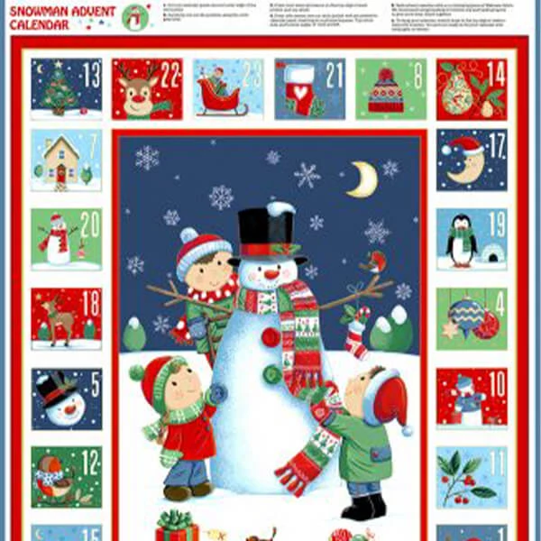 Material patchwork - Makower - Christmas 23 Advent Santa Snowman  2589-1 Panel, 60cm