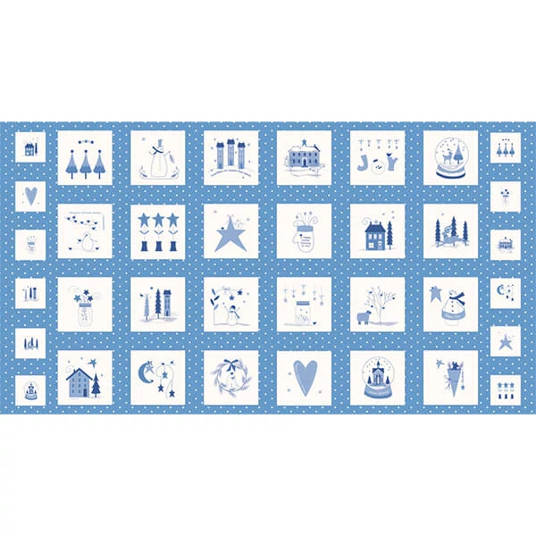 Material patchwork  - Moda - Crystal Lane by Bunny Hill Designs 2980-12, Panel, 60cm