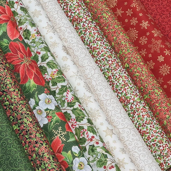 Material patchwork  - Moda - Merry Manor Metallic 33662-11M