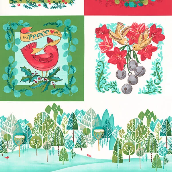 Material patchwork  - Moda - Winterly by Robin Pickens 48766-11 Panel, 60cm