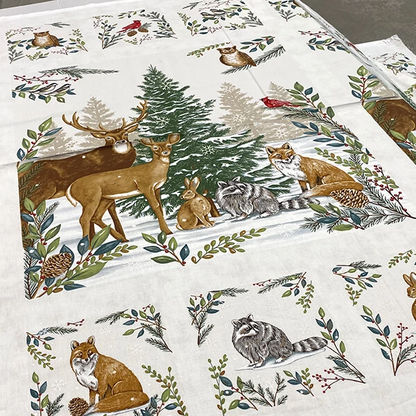 Material patchwork  - Moda - Woodland Winter by Deb Strain 56099-11 Panel, 60 cm