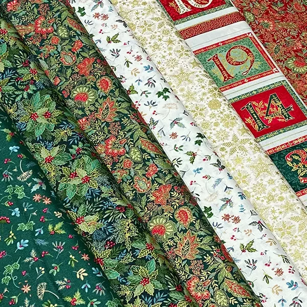 Tesatura patchwork - Makower - Good Tidings Sprig Green 105/G