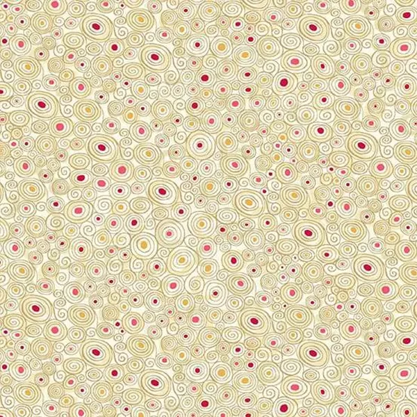 Tesatura patchwork - Makower - Golden 158/Q Scroll cream