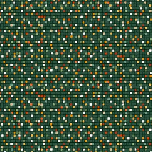 Tesatura patchwork - Makower - Golden 162/G Mosaic green