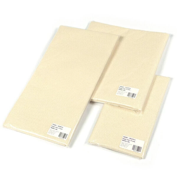 Kongré, Aida Pânză pentru broderie  cu punct în cruce, 14 count - ecru, 30x50 cm
