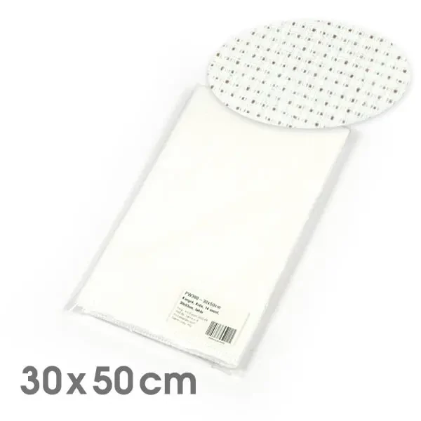 Kongré, Aida Pânză pentru broderie  cu punct în cruce, 14 count - alb, 30x50 cm
