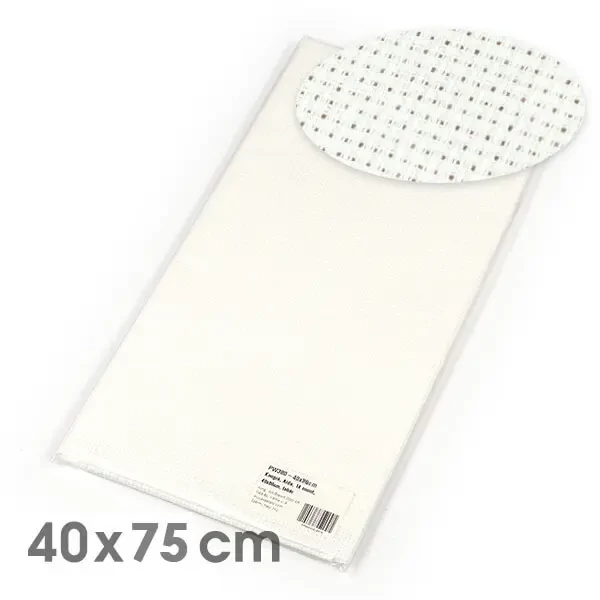 Kongré, Aida Pânză pentru broderie  cu punct în cruce, 14 count - alb, 40x75 cm