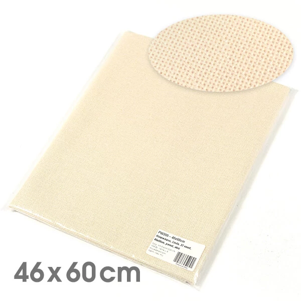 Pânză pentru broderie , Linda, 27 count - ecru, 46x60 cm