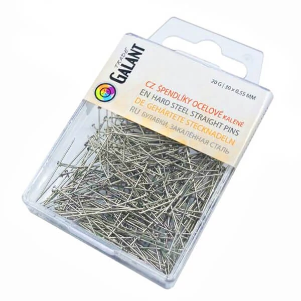 Set de ace pin , 0,55x30 mm, 20 g, într-o cutie de plastic