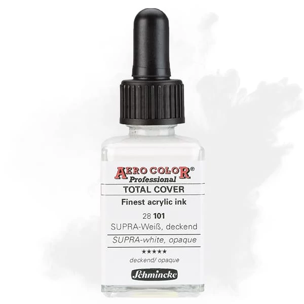 Schmincke AERO COLOR Professional vopsea aerograf , 28 ml - 101, SUPRA-white, opaque