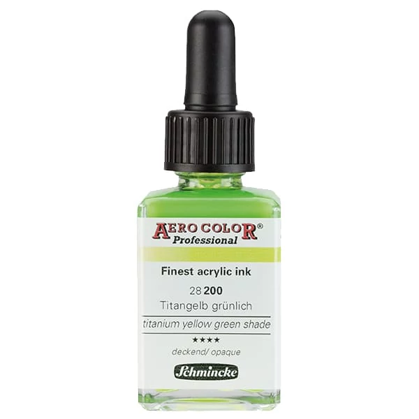 Schmincke AERO COLOR Professional vopsea aerograf , 28 ml - 200, titanium yellow green shade