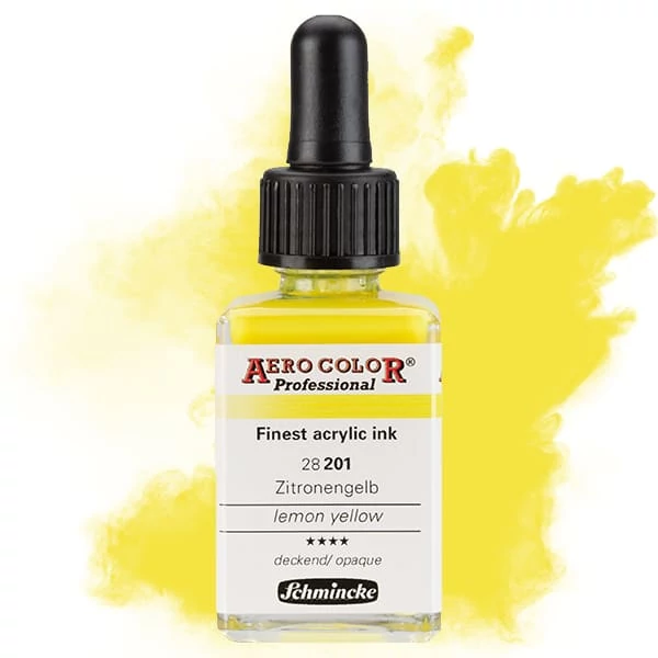 Schmincke AERO COLOR Professional vopsea aerograf , 28 ml - 201, lemon yellow
