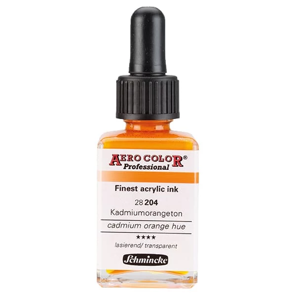 Schmincke AERO COLOR Professional vopsea aerograf , 28 ml - 204, cadmium orange hue