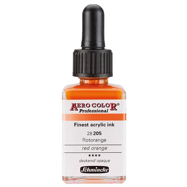Schmincke AERO COLOR Professional vopsea aerograf , 28 ml - 205, red orange