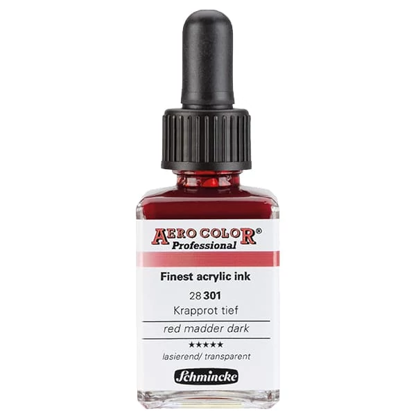 Schmincke AERO COLOR Professional vopsea aerograf , 28 ml - 301, red madder dark