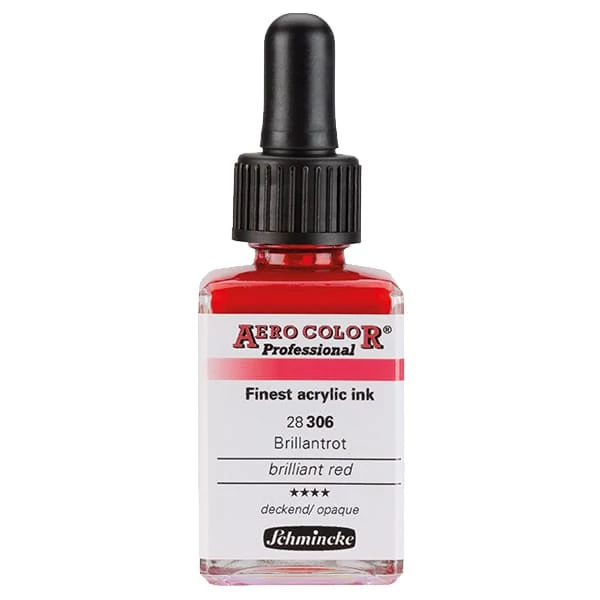 Schmincke AERO COLOR Professional vopsea aerograf , 28 ml - 306, brilliant red