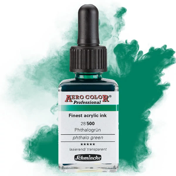 Schmincke AERO COLOR Professional vopsea aerograf , 28 ml - 500, phthalo green