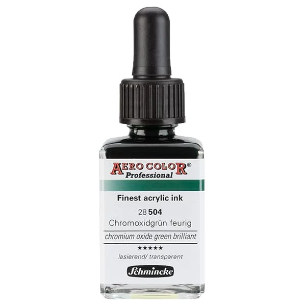 Schmincke AERO COLOR Professional vopsea aerograf , 28 ml - 504, chromium oxide green brilliant