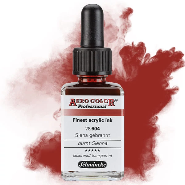 Schmincke AERO COLOR Professional vopsea aerograf , 28 ml - 604, burnt sienna