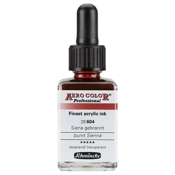 Schmincke AERO COLOR Professional vopsea aerograf , 28 ml - 604, burnt sienna