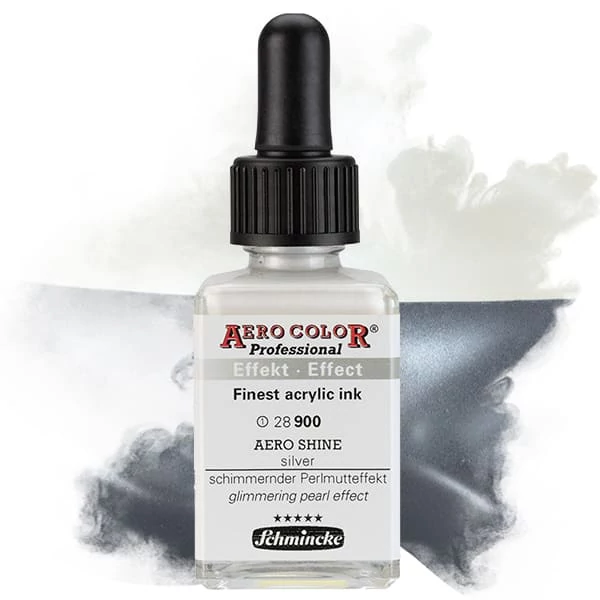 Schmincke AERO COLOR Professional vopsea aerograf , 28 ml - 900, AERO SHINE silver
