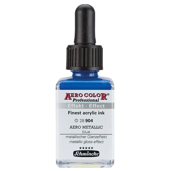 Schmincke AERO COLOR Professional vopsea aerograf , 28 ml - 904, AERO METALLIC blue