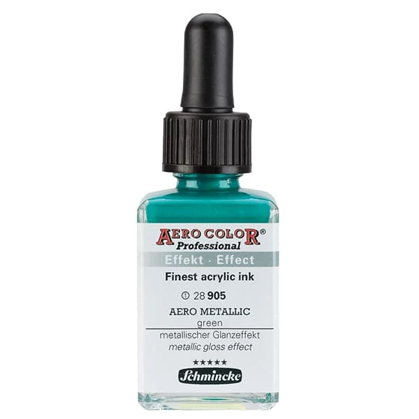 Schmincke AERO COLOR Professional vopsea aerograf , 28 ml - 905, AERO METALLIC green