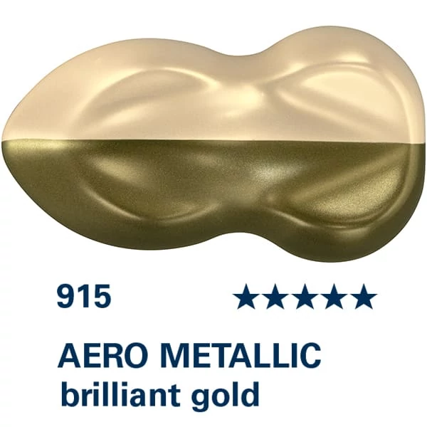 Schmincke AERO COLOR Professional vopsea aerograf , 28 ml - 915, AERO METALLIC brilliant gold
