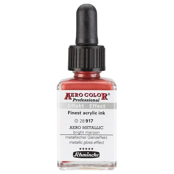 Schmincke AERO COLOR Professional vopsea aerograf , 28 ml - 917, AERO METALLIC bright maroon