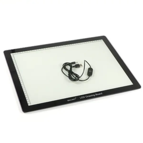Tablă de desen cu iluminare LED (light pad), A3