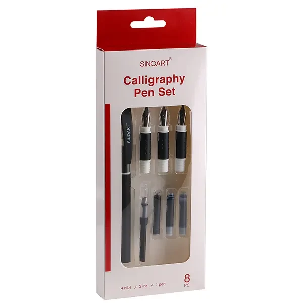 Set stilou caligrafic, 8 buc, vârf tăiat