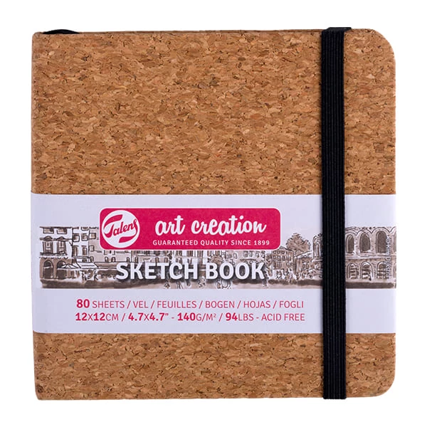Caiet de desen și schițe Talens Art Creation Sketch Book,  140 g, 80 coli - 12x12 cm, plută