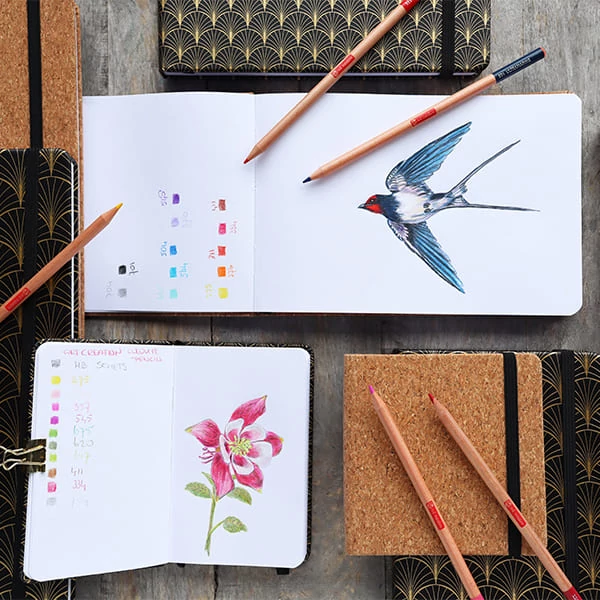 Caiet de desen și schițe Talens Art Creation Sketch Book,  140 g, 80 coli - 9x14 cm, Art Deco
