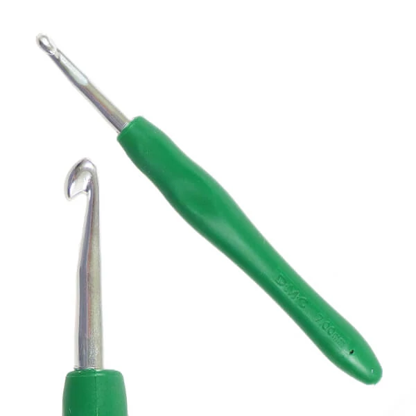 Croșetă ergonomică cu mâner din silicon, DMC - 7 mm