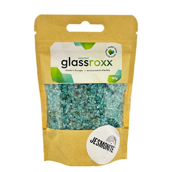 Granule de sticlă Jesmonite GlassRoxx, 150 g - turquoise