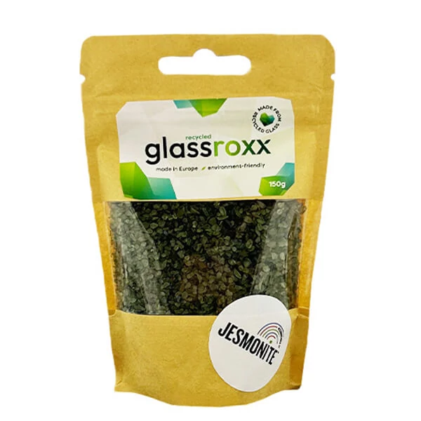 Granule de sticlă Jesmonite GlassRoxx, 150 g - olive green