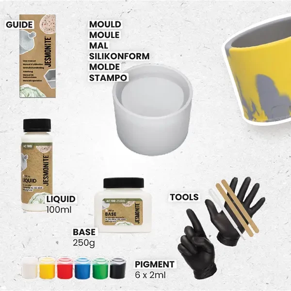 Set de rășini acrilice Jesmonite Starter Kit - sfeșnic, Micro-2