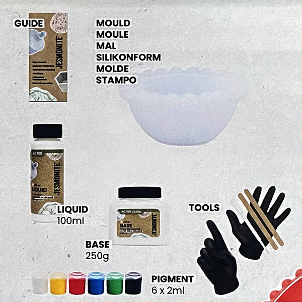 Set rășină acrilică Jesmonite Starter Kit - bol decorativ, Micro-4