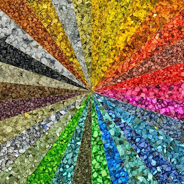 Granule de sticlă Jesmonite GlassRoxx, 150 g - silver