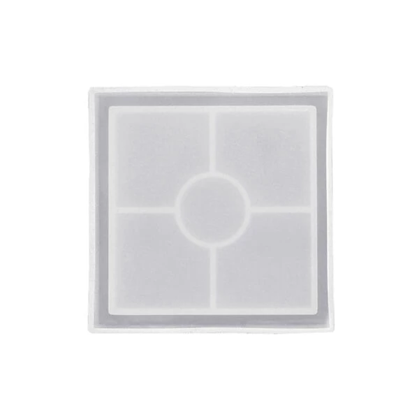 Matriță   Jesmonite silicon pentru răsină acrilică și sintetică - șaibă pătrată, tivita, 10 cm