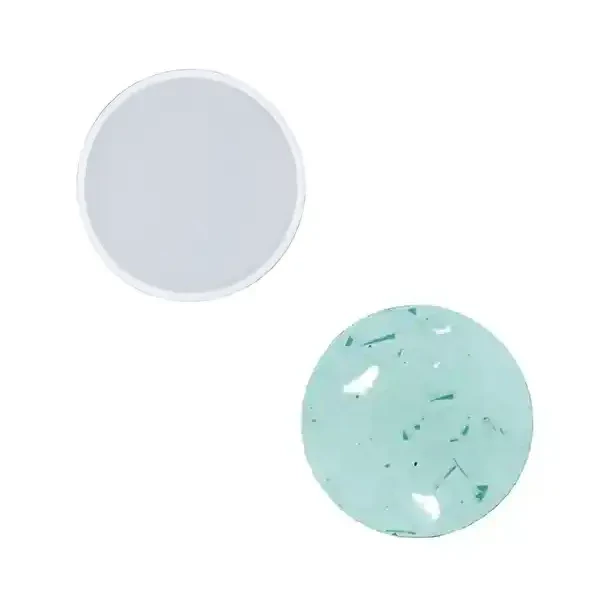Matriță Jesmonite din silicon pentru răsină acrilică și sintetică - rotund, suport pentru lumânări, 6 cm