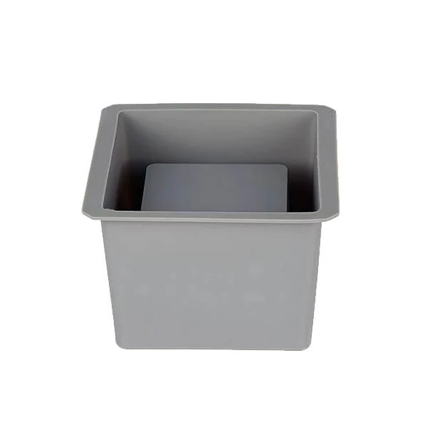 Matriță din silicon Jesmonite pentru răsină acrilică și sintetică - ghiveci pătrat, 9x9x6,5 cm