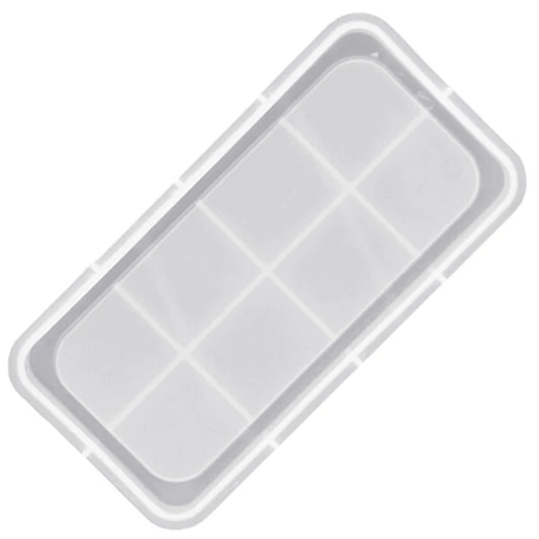 Matriță din silicon Jesmonite pentru răsină acrilică și sintetică - suport cu margini dreptunghiular, tavă, 18,2x9,3x1,2 cm