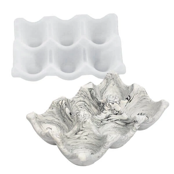 Matriță din silicon Jesmonite pentru răsină acrilică și sintetică  - suport ouă, 14,5x10 cm