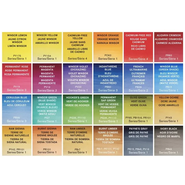 Set de acuarele Winsor&Newton Professional, pe suport de mătase - 24x1/2, Complete Travel Tin
