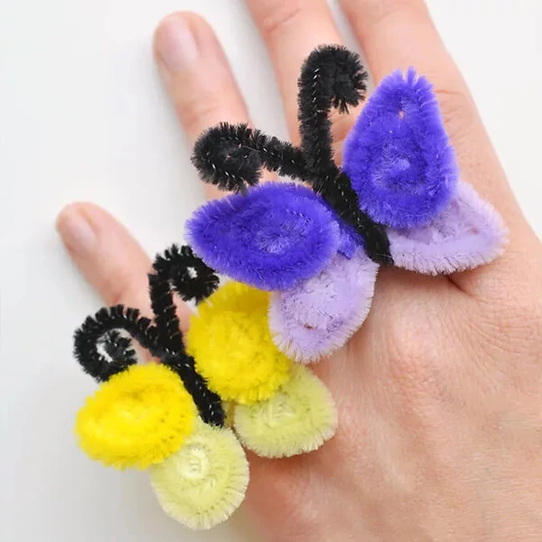 Chenille, 30 cm - negru, 10 buc