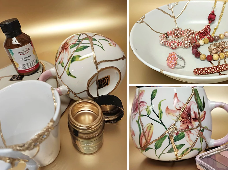 Readucerea la viață a ceramicilor sparte - tehnica kintsugi
