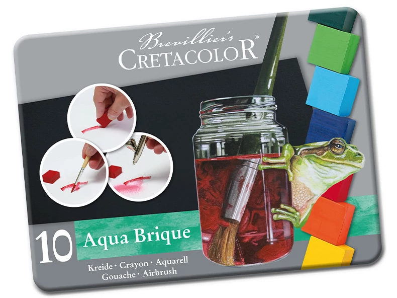 Folosirea versatilă a cretei acuarelă Cretacolor Aqua Brique 