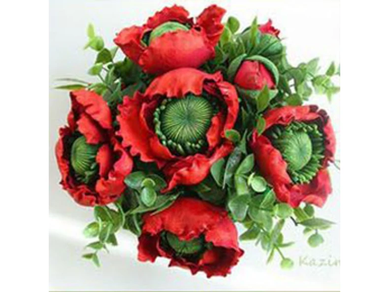 Flori de Ziua Mamei din plastilină Fimo